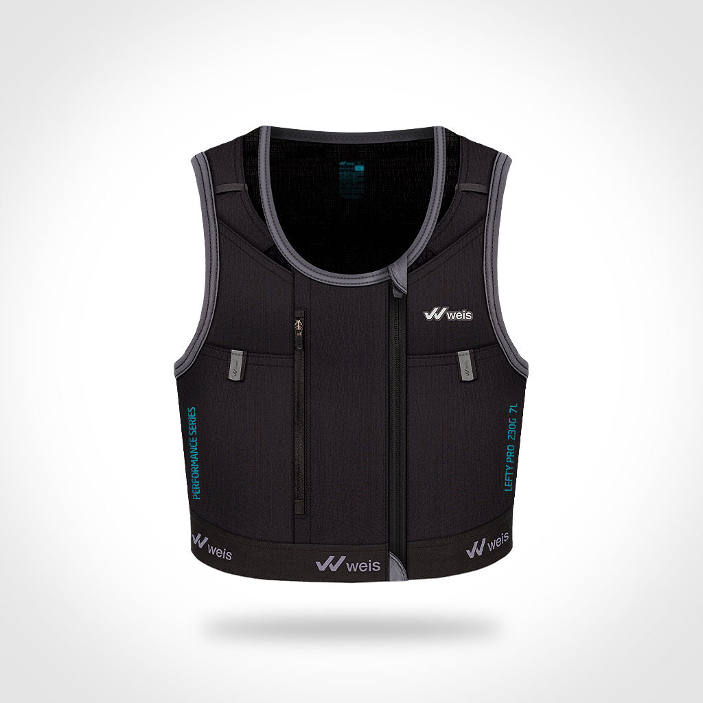 LEFTY PRO 7 L VEST / BLACK-CYAN / PERFORMANCE SERIES