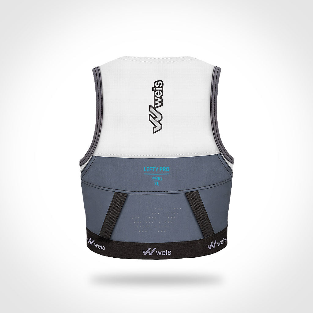 LEFTY PRO 7 L VEST / WHITE-CYAN / PERFORMANCE SERIES