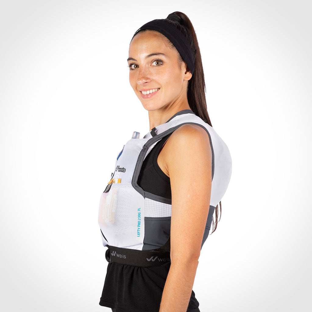 LEFTY PRO 7 L VEST / WHITE-CYAN / PERFORMANCE SERIES
